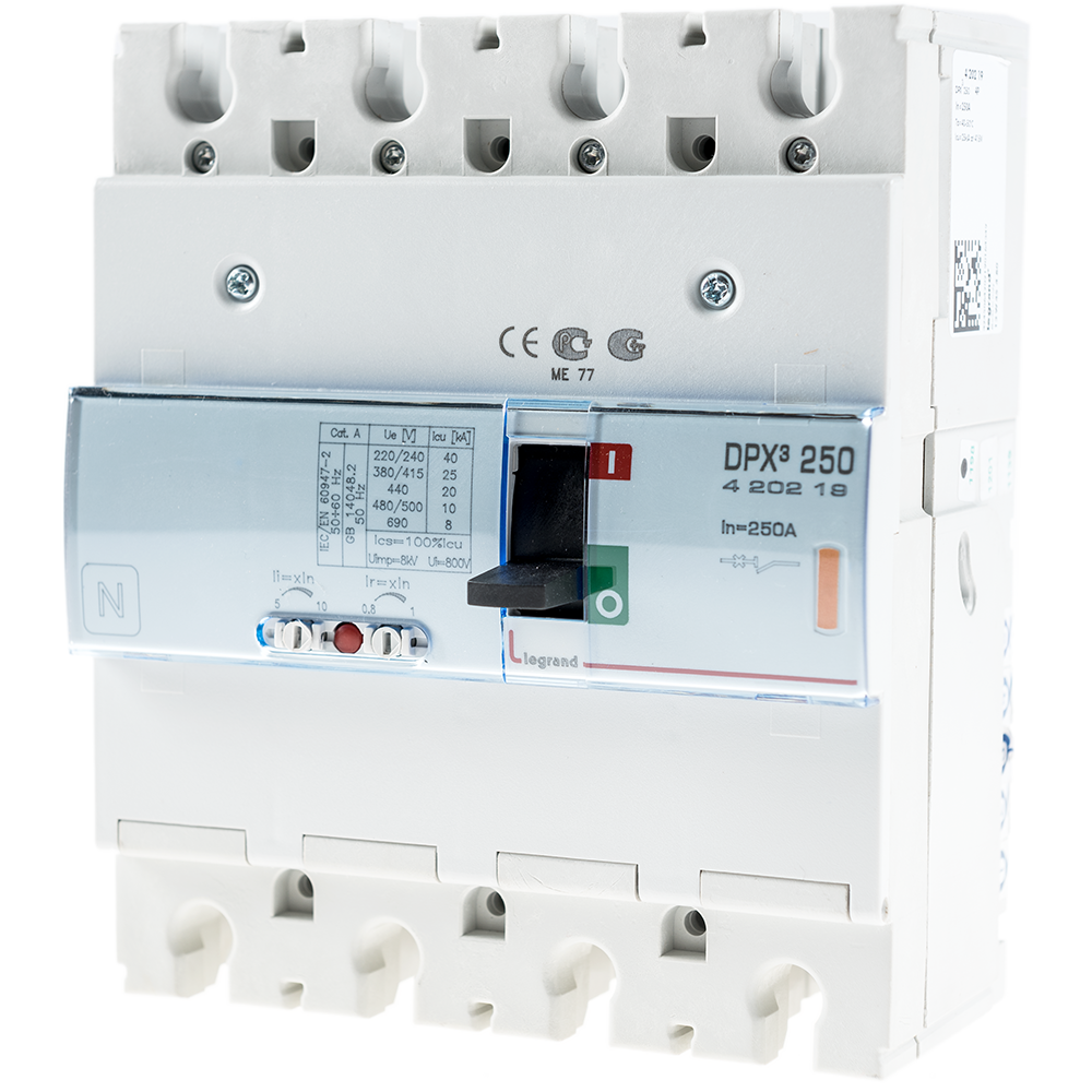 Disjunctor DPX3 250MT 25000 Legrand 420219, 4P, 250A