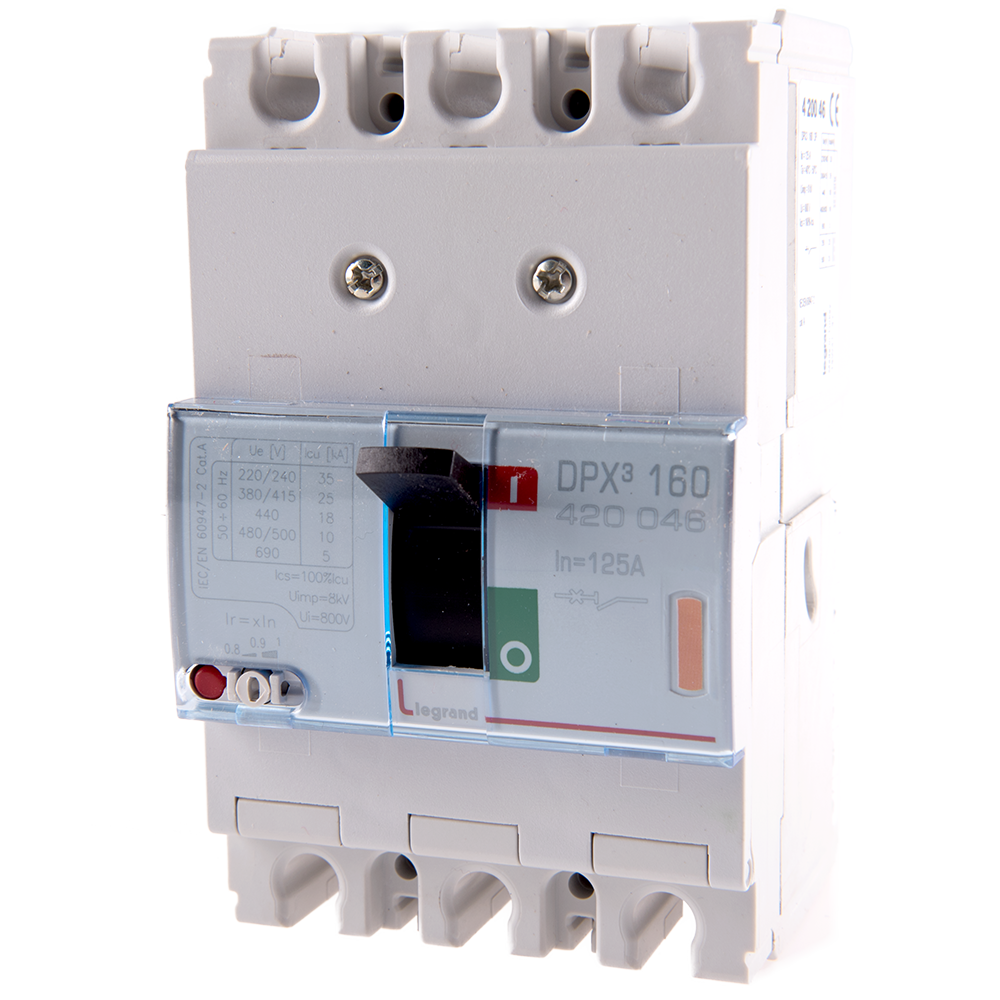 Disjunctor DPX3 25000 Legrand 420046, 3P, 125A