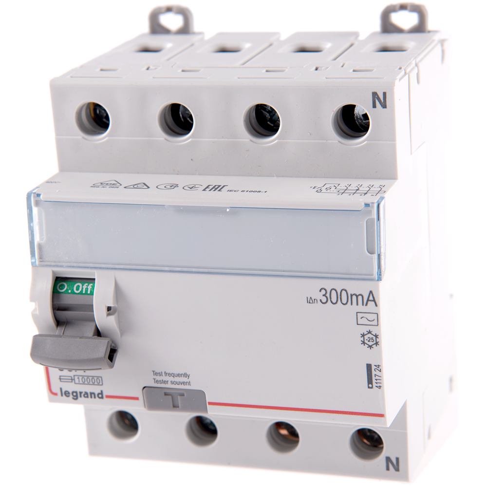 Intrerupator diferential RX3 Legrand 402072, 4P, 63A, 300mA