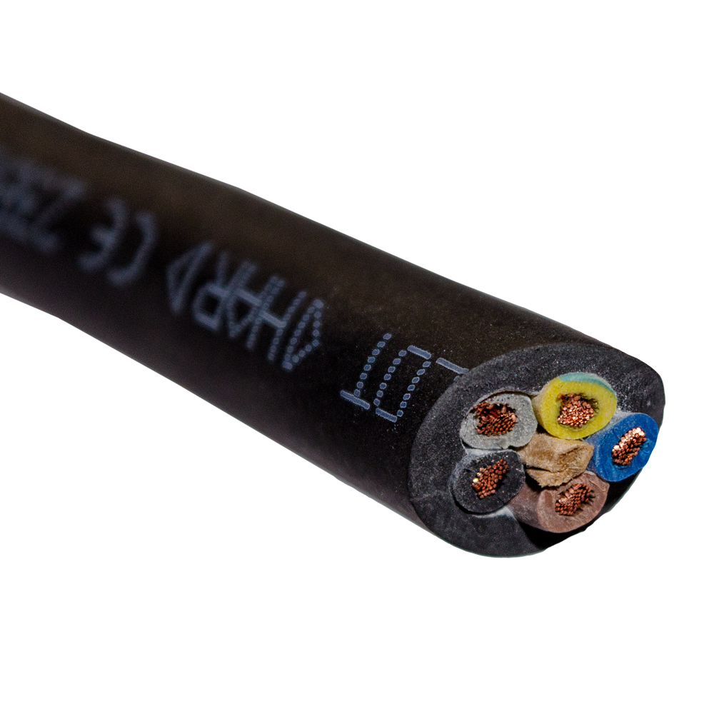 Cablu electric H07RN-F 5 x 4 mm cu izolatie din cauciuc