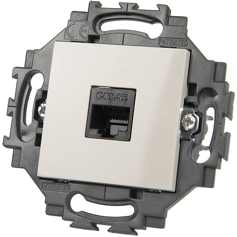 Priza date RJ45 UTP cat 5E Dahlia, Gewiss GW35271Y, ivoar