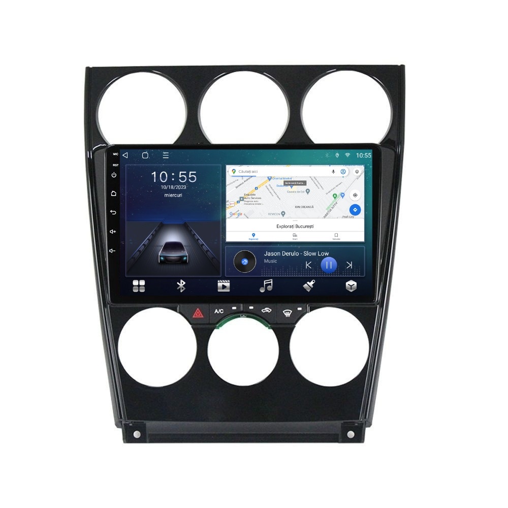 Navigatie dedicata cu Android Mazda 6 2002 - 2008, 2GB RAM, Radio GPS Dual Zone, Display HD QLED 9" Touchscreen, Internet Wi-Fi si slot SIM 4G, Bluetooth, MirrorLink, USB