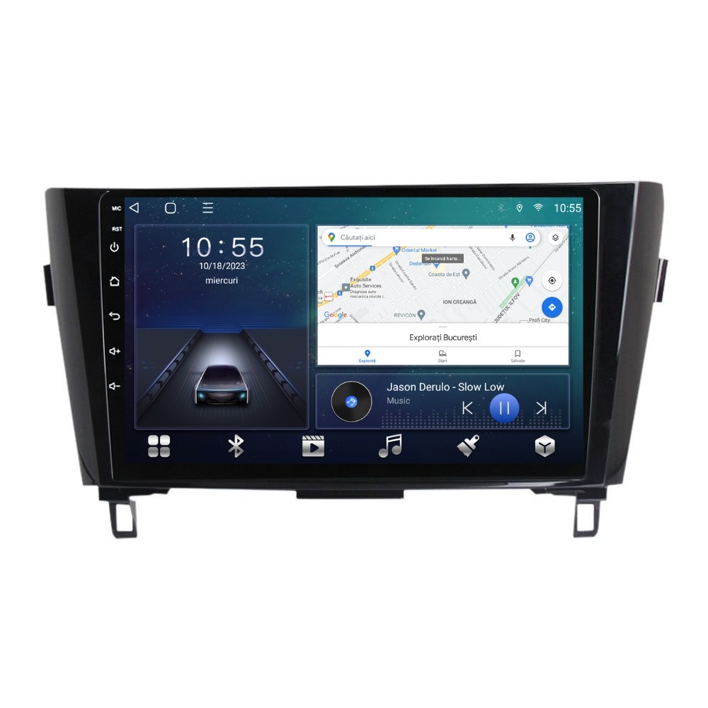 Navigatie dedicata cu Android Nissan X-Trail T32 2014 - 2021, 2GB RAM, Radio GPS Dual Zone, Display HD QLED 10" Touchscreen, Internet Wi-Fi si slot SIM 4G, Bluetooth, MirrorLink, USB