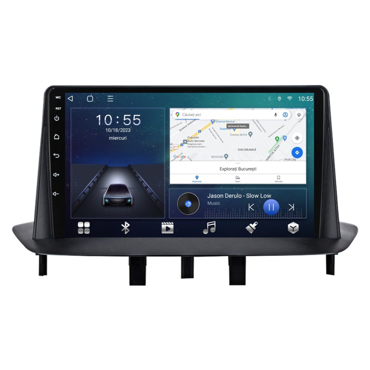 Navigatie dedicata cu Android Renault Fluence 2009 - 2016, 2GB RAM, Radio GPS Dual Zone, Display HD QLED 9" Touchscreen, Internet Wi-Fi si slot SIM 4G, Bluetooth, MirrorLink, USB