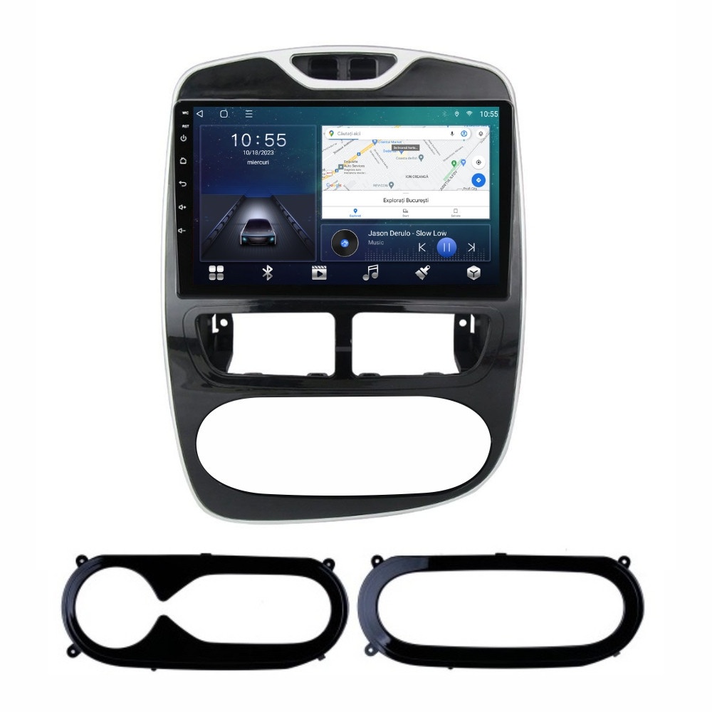 Navigatie dedicata cu Android Renault Zoe 2012 - 2019, 2GB RAM, Radio GPS Dual Zone, Display HD QLED 10" Touchscreen, Internet Wi-Fi si slot SIM 4G, Bluetooth, MirrorLink, USB