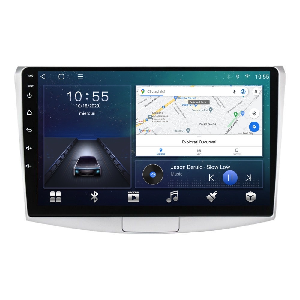 Navigatie dedicata cu Android VW Passat B6 / B7 2005 - 2015, 2GB RAM, Radio GPS Dual Zone, Display HD QLED 10" Touchscreen, Internet Wi-Fi si slot SIM 4G, Bluetooth, MirrorLink, USB