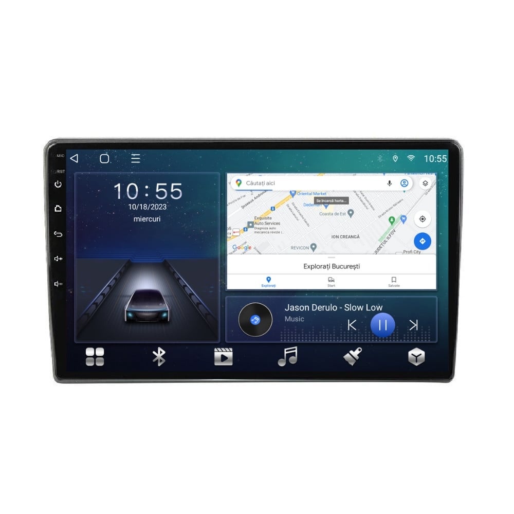 Navigatie dedicata cu Android Opel Corsa C 2000 - 2006, 2GB RAM, Radio GPS Dual Zone, Display HD QLED 9" Touchscreen, Internet Wi-Fi si slot SIM 4G, Bluetooth, MirrorLink, USB