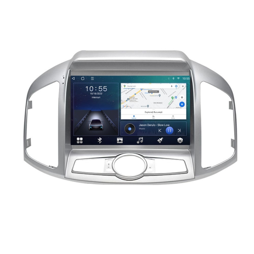 Navigatie dedicata cu Android Chevrolet Captiva 2011 - 2016, 2GB RAM, Radio GPS Dual Zone, Display HD QLED 9" Touchscreen, Internet Wi-Fi si slot SIM 4G, Bluetooth, MirrorLink, USB