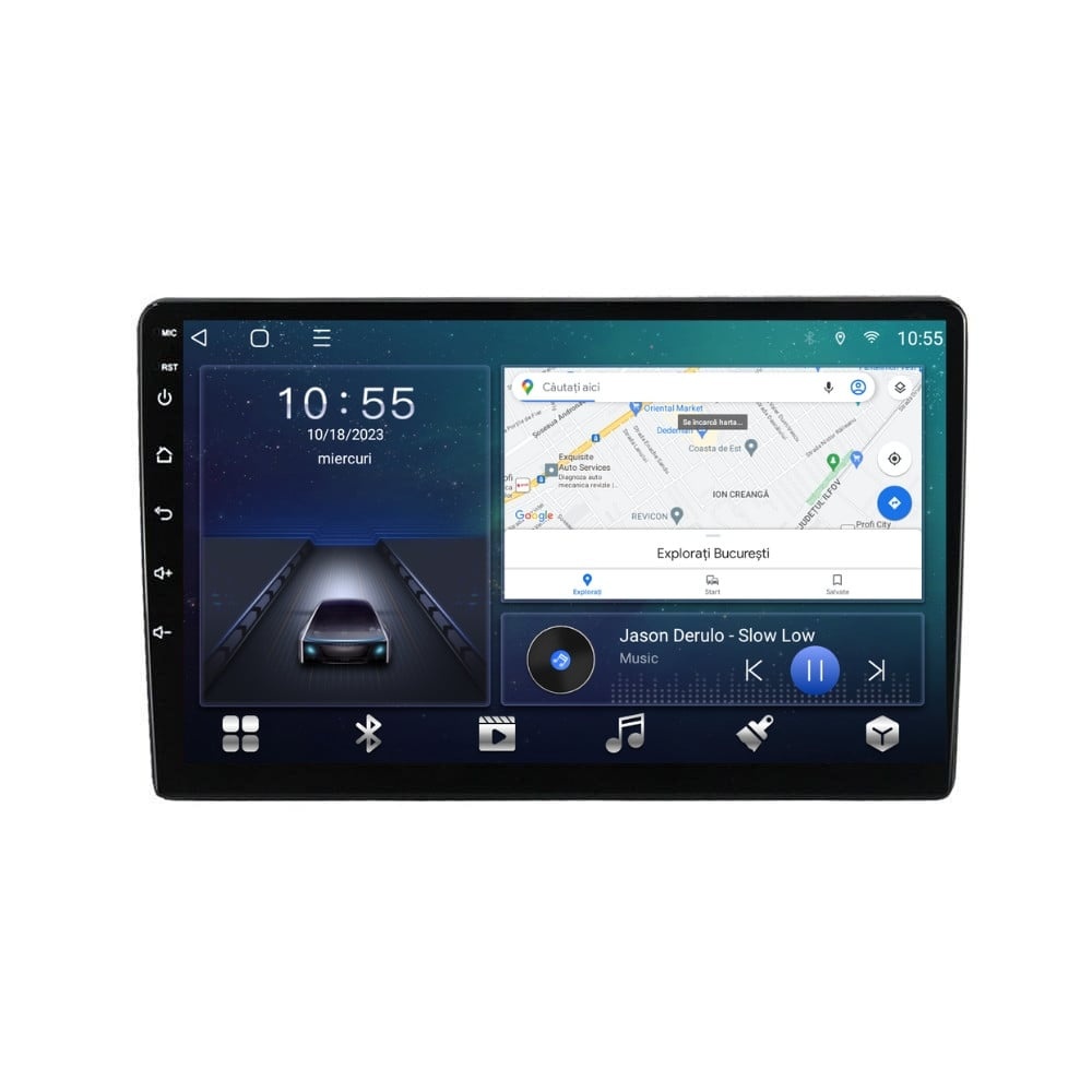 Navigatie dedicata cu Android Peugeot Boxer dupa 2006, 2GB RAM, Radio GPS Dual Zone, Display HD QLED 9" Touchscreen, Internet Wi-Fi si slot SIM 4G, Bluetooth, MirrorLink, USB