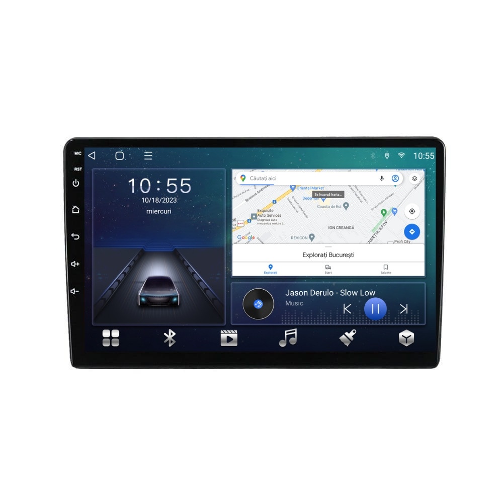 Navigatie dedicata cu Android Fiat Ducato 2006 - 2022, 2GB RAM, Radio GPS Dual Zone, Display HD QLED 9" Touchscreen, Internet Wi-Fi si slot SIM 4G, Bluetooth, MirrorLink, USB