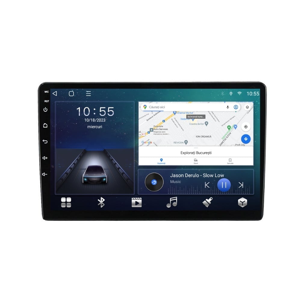 Navigatie dedicata cu Android Ford C-Max 2003 - 2010, 2GB RAM, Radio GPS Dual Zone, Display HD QLED 9" Touchscreen, Internet Wi-Fi si slot SIM 4G, Bluetooth, MirrorLink, USB