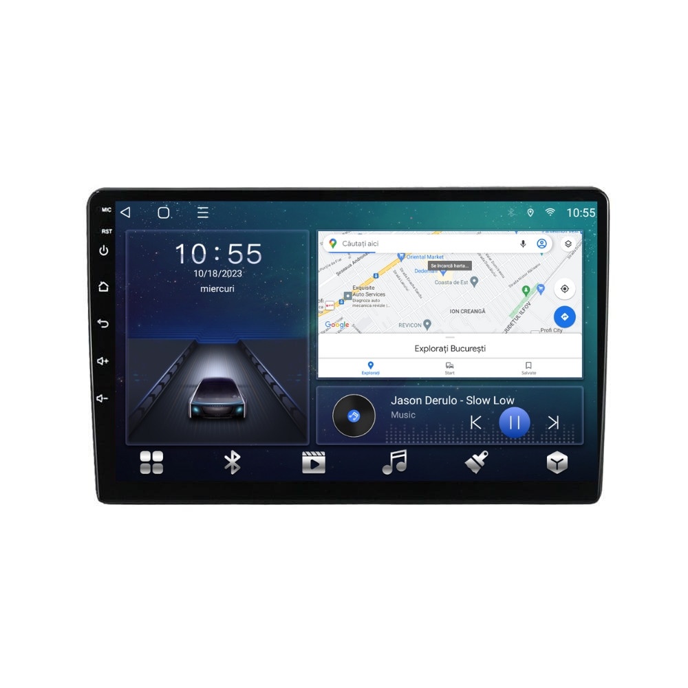 Navigatie dedicata cu Android Peugeot 308 II 2013 - 2021, 2GB RAM, Radio GPS Dual Zone, Display HD QLED 9" Touchscreen, Internet Wi-Fi si slot SIM 4G, Bluetooth, MirrorLink, USB