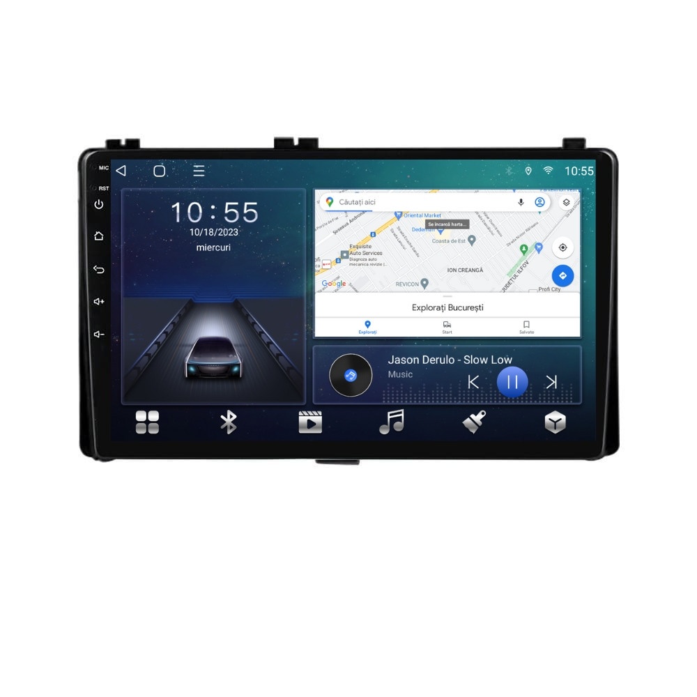 Navigatie dedicata cu Android Toyota Auris 2015 - 2019, 2GB RAM, Radio GPS Dual Zone, Display HD QLED 9" Touchscreen, Internet Wi-Fi si slot SIM 4G, Bluetooth, MirrorLink, USB