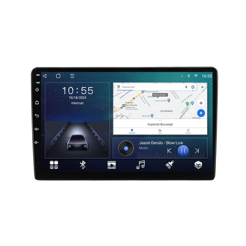 Navigatie dedicata cu Android Mercedes CLK C209 2002 - 2005, 2GB RAM, Radio GPS Dual Zone, Display HD QLED 9" Touchscreen, Internet Wi-Fi si slot SIM 4G, Bluetooth, MirrorLink, USB