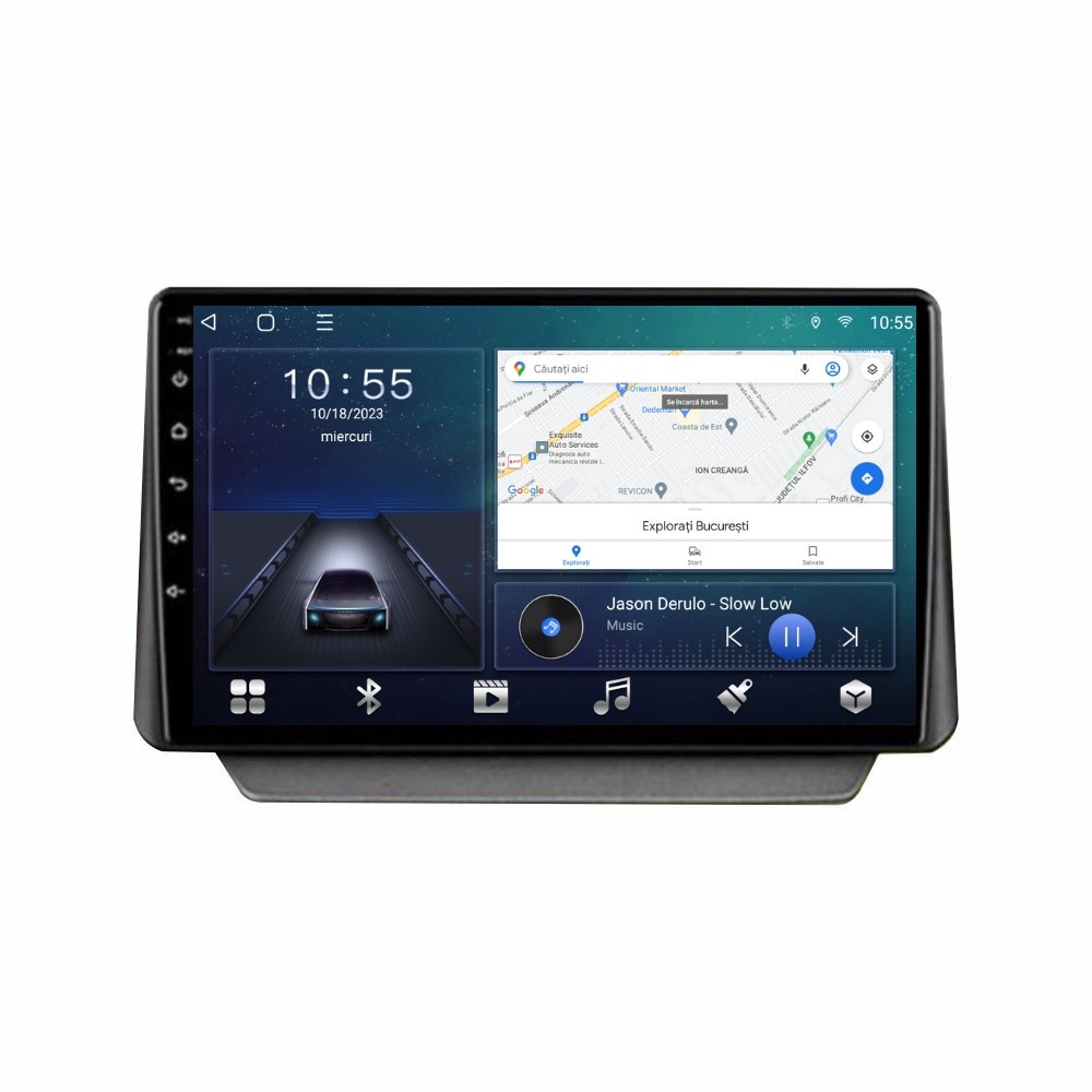 Navigatie dedicata cu Android Mazda 2 2014 - 2022 / CX-3 dupa 2015, 2GB RAM, Radio GPS Dual Zone, Display HD QLED 9" Touchscreen, Internet Wi-Fi si slot SIM 4G, Bluetooth, MirrorLink, USB