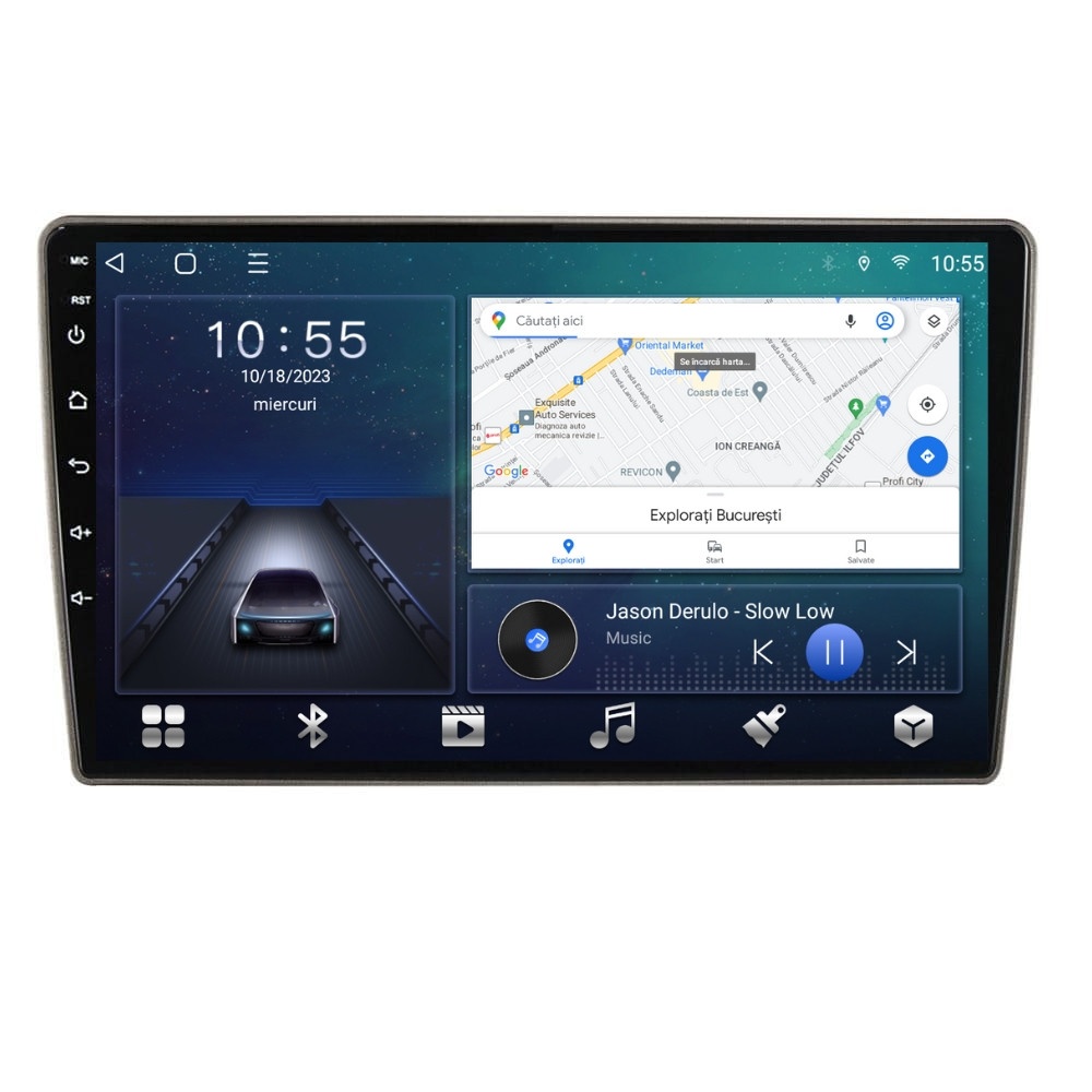 Navigatie dedicata cu Android Nissan Tiida 2004 - 2013, 2GB RAM, Radio GPS Dual Zone, Display HD QLED 9" Touchscreen, Internet Wi-Fi si slot SIM 4G, Bluetooth, MirrorLink, USB