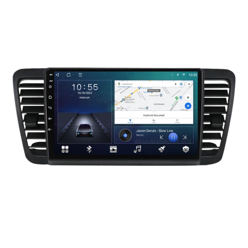 Navigatie dedicata cu Android Subaru Outback / Legacy 2003 - 2009, 2GB RAM, Radio GPS Dual Zone, Display HD QLED 9" Touchscreen, Internet Wi-Fi si slot SIM 4G, Bluetooth, MirrorLink, USB