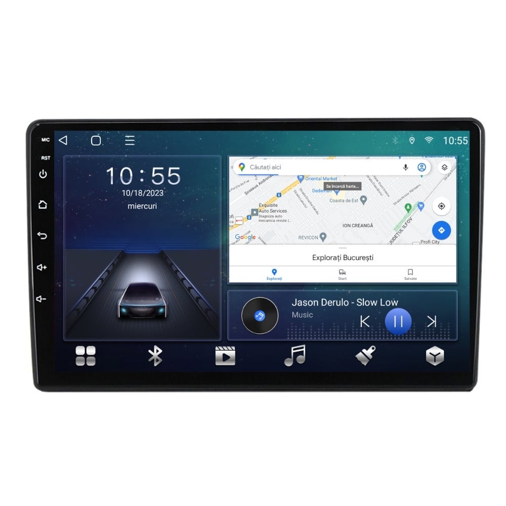 Navigatie dedicata cu Android VW Beetle 2011 - 2019, 2GB RAM, Radio GPS Dual Zone, Display HD QLED 10'' Touchscreen, Internet Wi-Fi si slot SIM 4G, Bluetooth, MirrorLink, USB