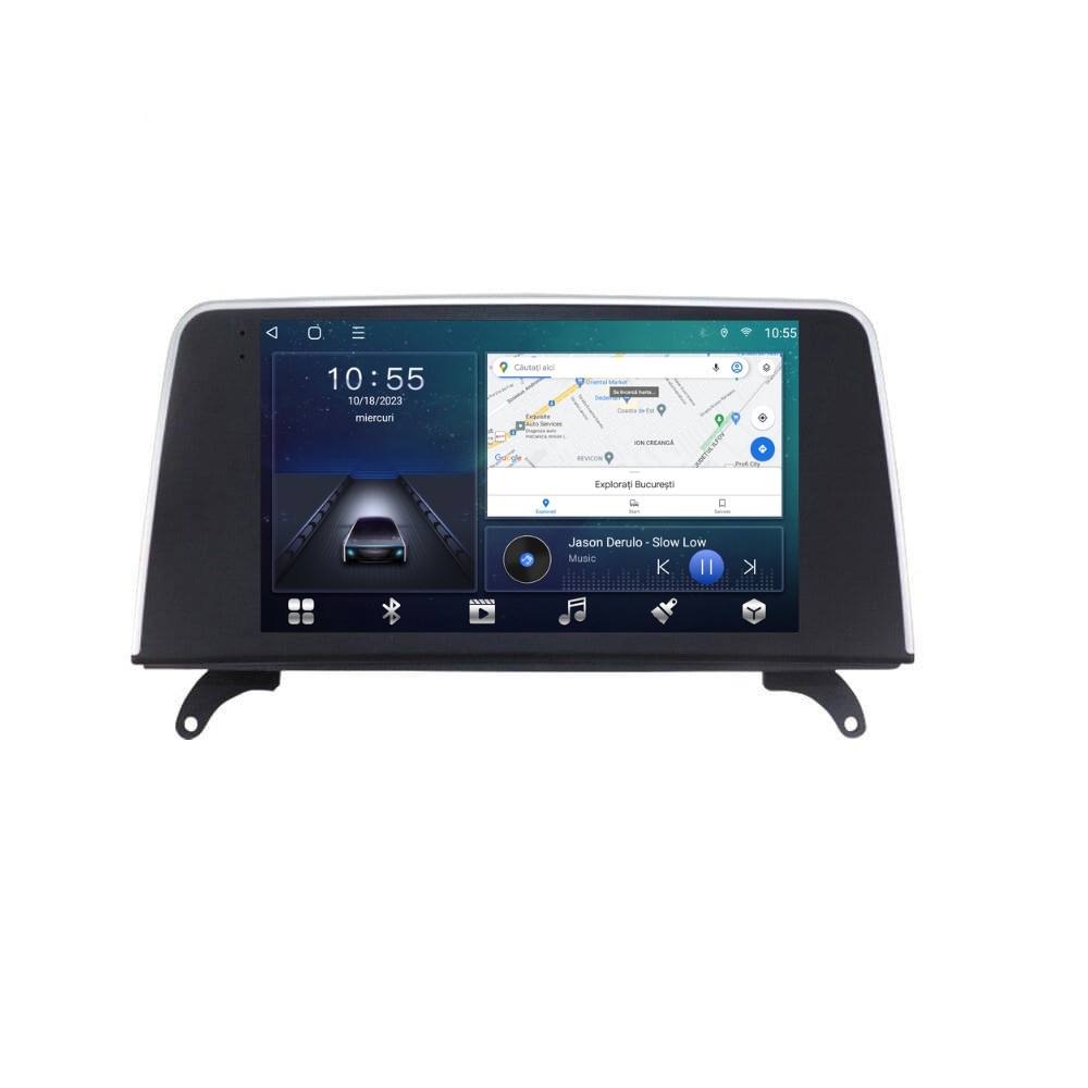 Navigatie dedicata cu Android BMW X5 (E70) 2006 - 2013, 2GB RAM, Radio GPS Dual Zone, Display HD QLED 9" Touchscreen, Internet Wi-Fi si slot SIM 4G, Bluetooth, MirrorLink, USB