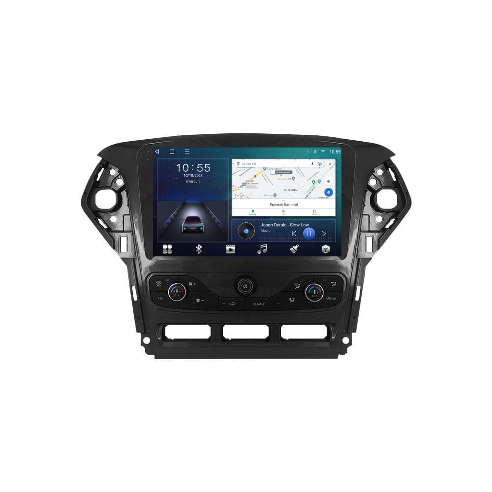 Navigatie dedicata cu Android Ford Mondeo IV 2011 - 2014 cu navigatie originala, 2GB RAM, Radio GPS Dual Zone, Display HD QLED 9" Touchscreen, Internet Wi-Fi si slot SIM 4G, Bluetooth, MirrorLink, USB