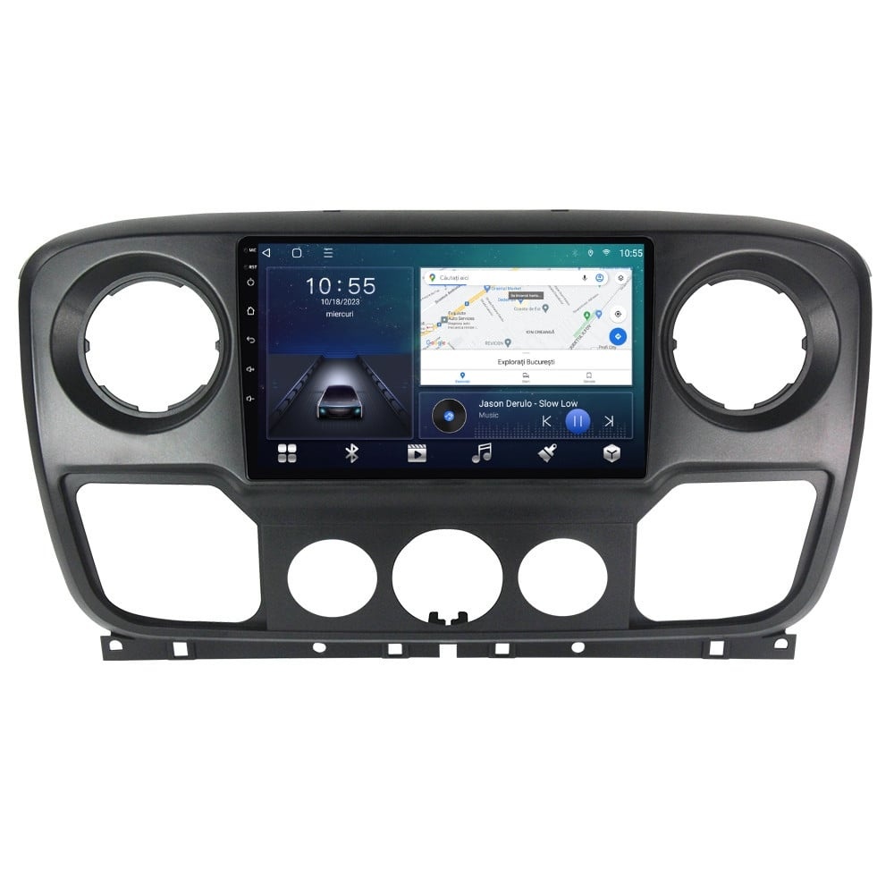 Navigatie dedicata cu Android Nissan NV400 2010 - 2020, 2GB RAM, Radio GPS Dual Zone, Display HD QLED 10" Touchscreen, Internet Wi-Fi si slot SIM 4G, Bluetooth, MirrorLink, USB