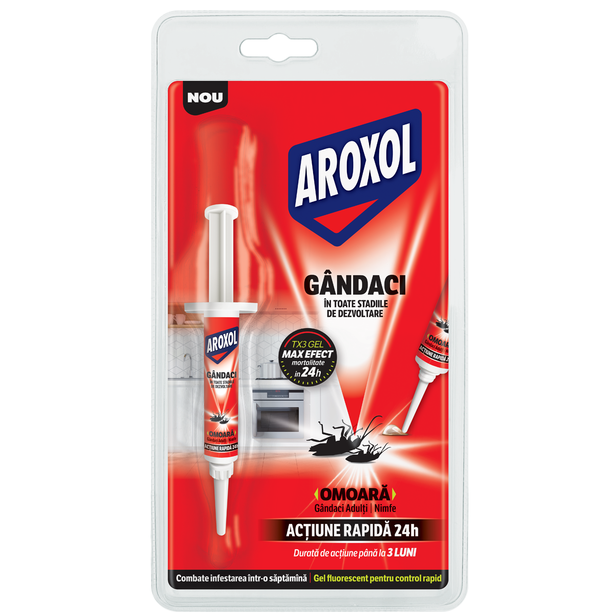 Insecticid gel impotriva gandacilor Aroxol TX3, seringa 5 ml