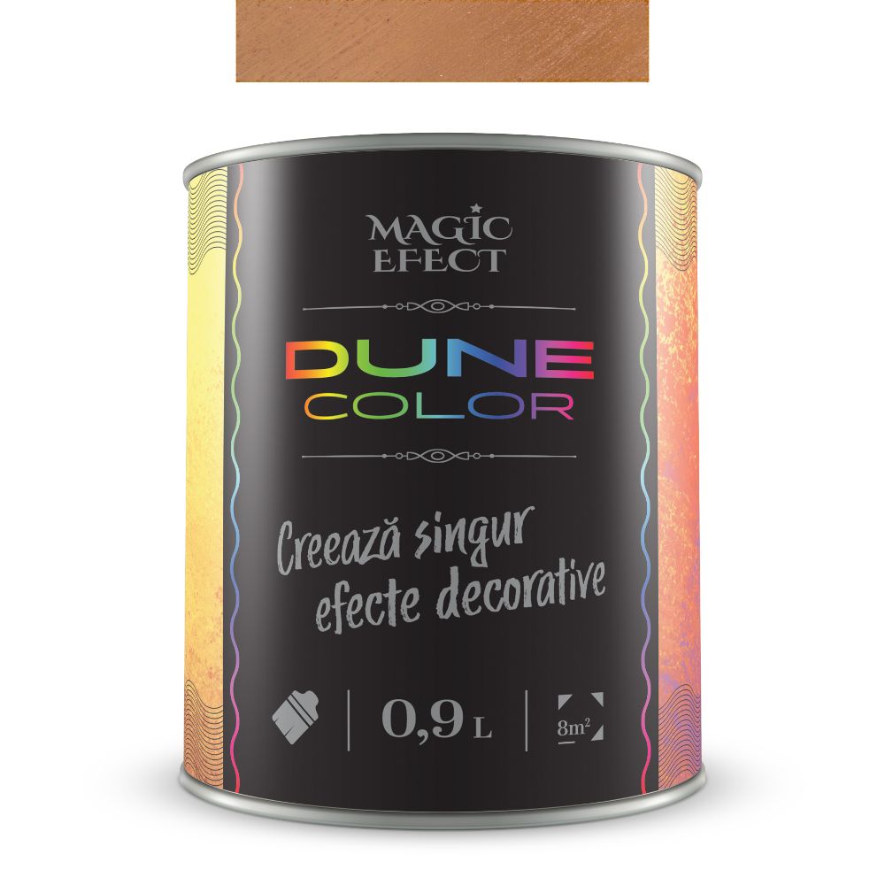 Vopsea decorativa cu efect de dune de nisip, Magic Efect Dune Copper, pe baza de apa, 0.9 l
