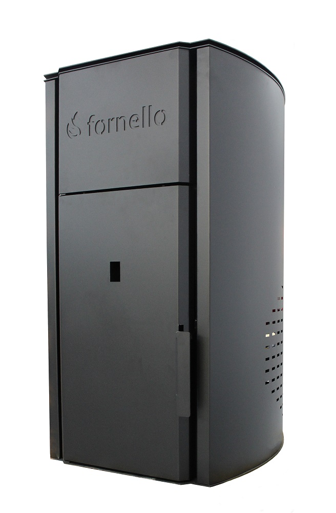 Pachet control de la distanta Centrala pe peleti Fornello Royal BLACK 30 kw complet  echipat cu pompa de circulatie vas expansiune supapa de siguranta  buncar 30 kg automatizare culoare  negru pana la 200 mp si termostat Wi-Fi Salus IT 500