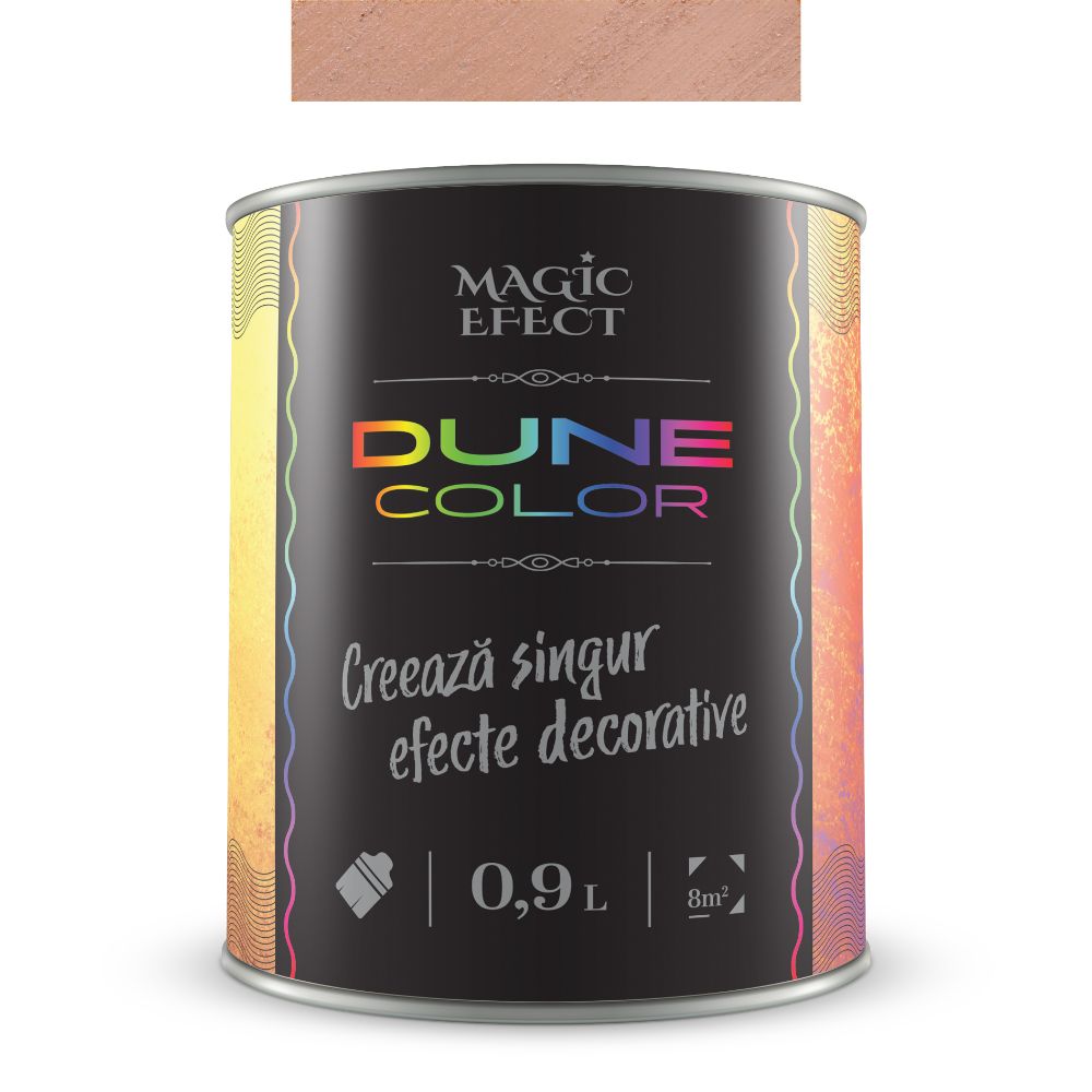 Vopsea decorativa cu efect de dune de nisip, Magic Efect Dune Coral Rose, pe baza de apa, 0.9 l