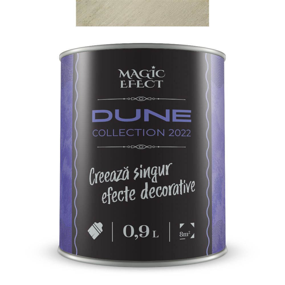 Vopsea decorativa cu efect de dune de nisip, Magic Efect Dune Ivory, pe baza de apa, 0.9 l
