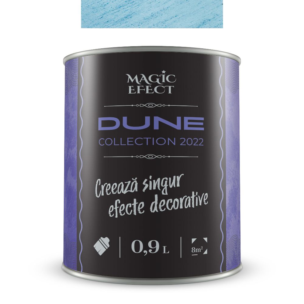 Vopsea decorativa cu efect de dune de nisip, Magic Efect Dune Blue Diamond, pe baza de apa, 0.9 l