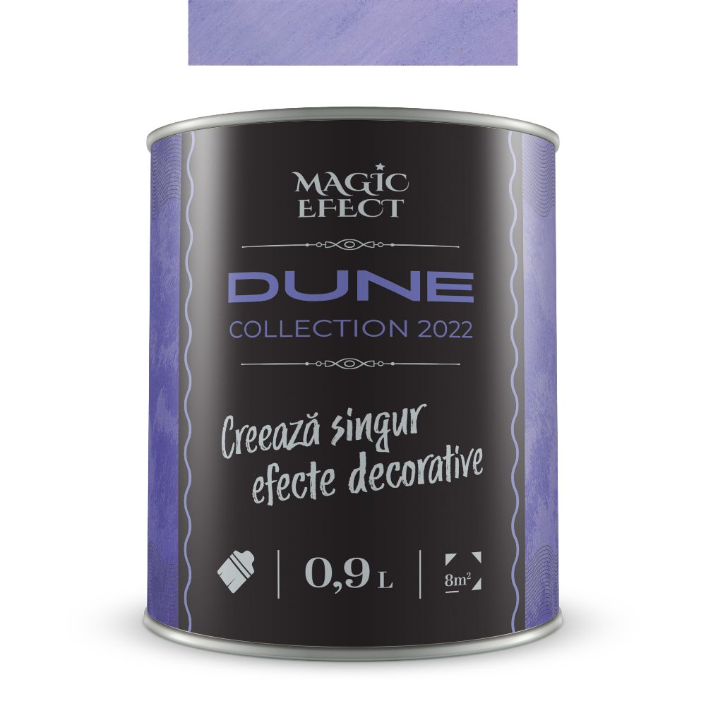 Vopsea decorativa cu efect de dune de nisip, Magic Efect Dune Violet White, pe baza de apa, 0.9 l