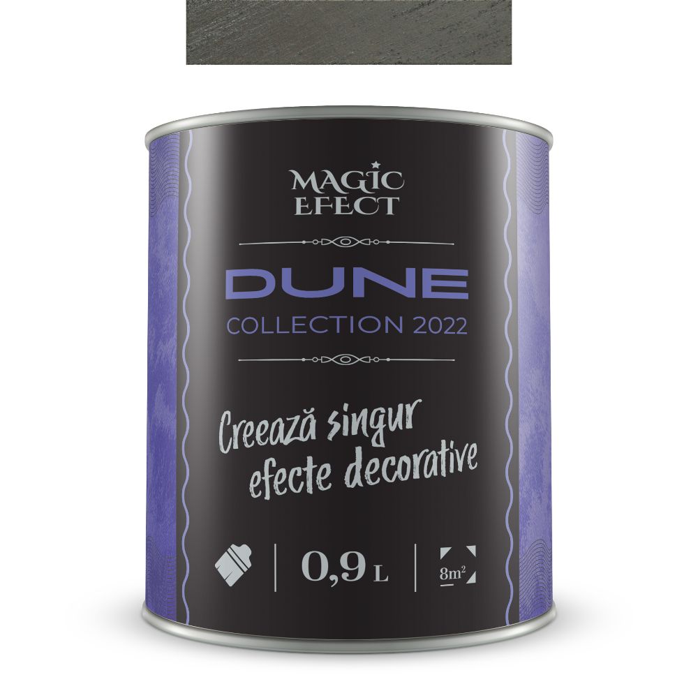 Vopsea decorativa cu efect de dune de nisip, Magic Efect Dune Urban Grey, pe baza de apa, 0.9 l