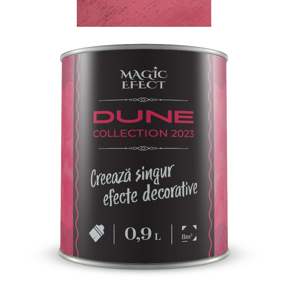Vopsea decorativa cu efect de dune de nisip, Magic Efect Dune Ruby Red, pe baza de apa, 0.9 l