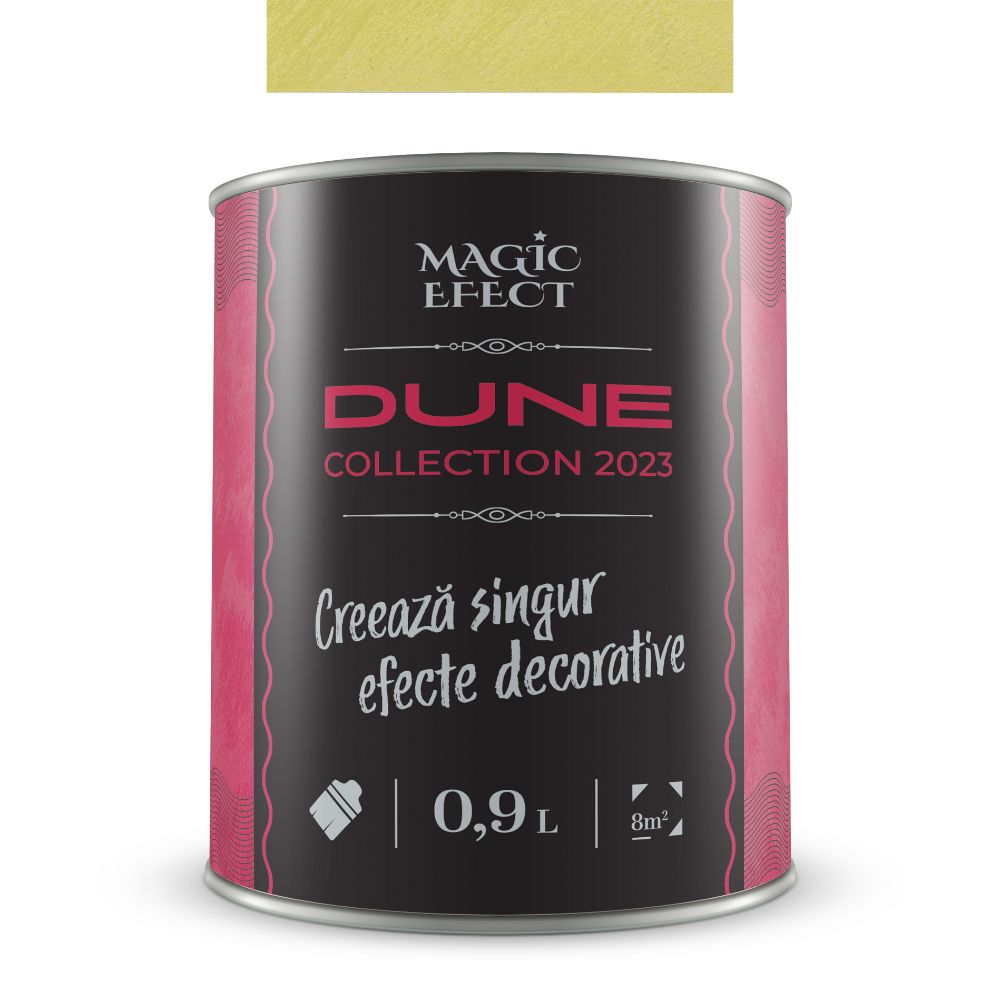 Vopsea decorativa cu efect de dune de nisip, Magic Efect Dune Lemon Dream, pe baza de apa, 0.9 l