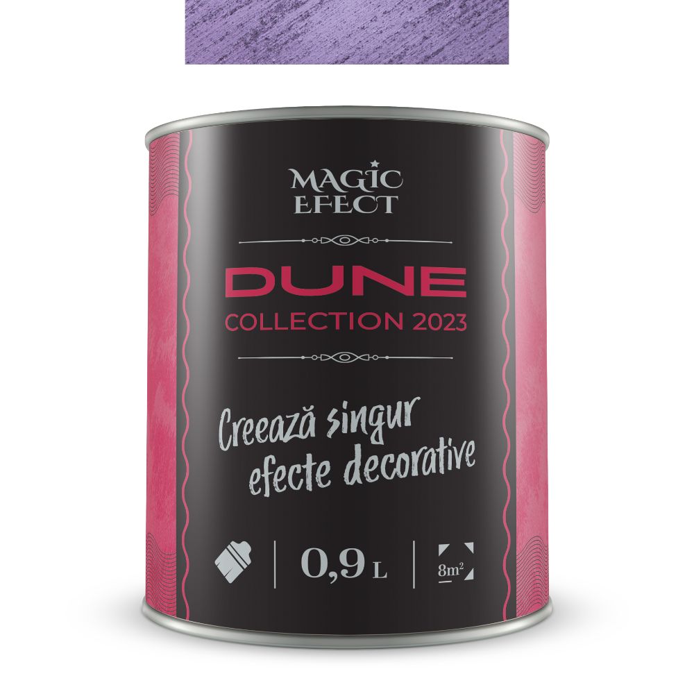 Vopsea decorativa cu efect de dune de nisip, Magic Efect Dune Ice Fuchsia, pe baza de apa, 0.9 l
