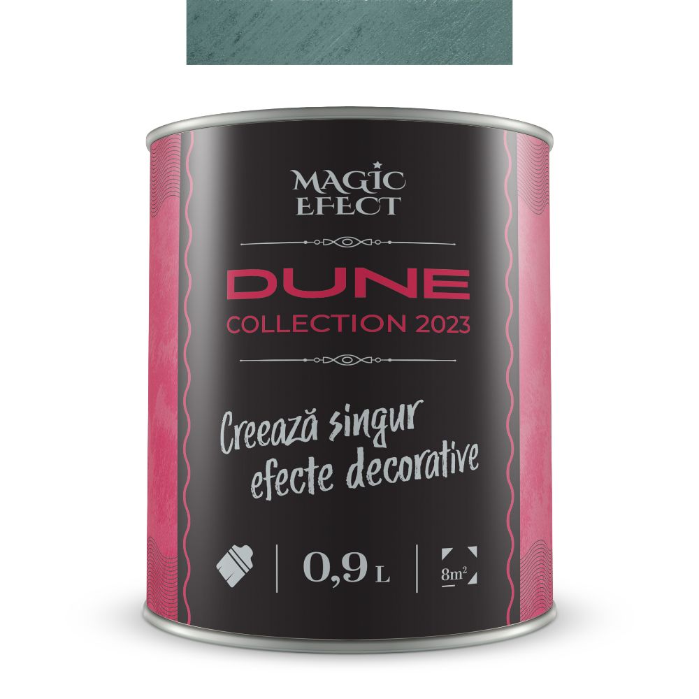 Vopsea decorativa cu efect de dune de nisip, Magic Efect Dune Amazon Green, pe baza de apa, 0.9 l