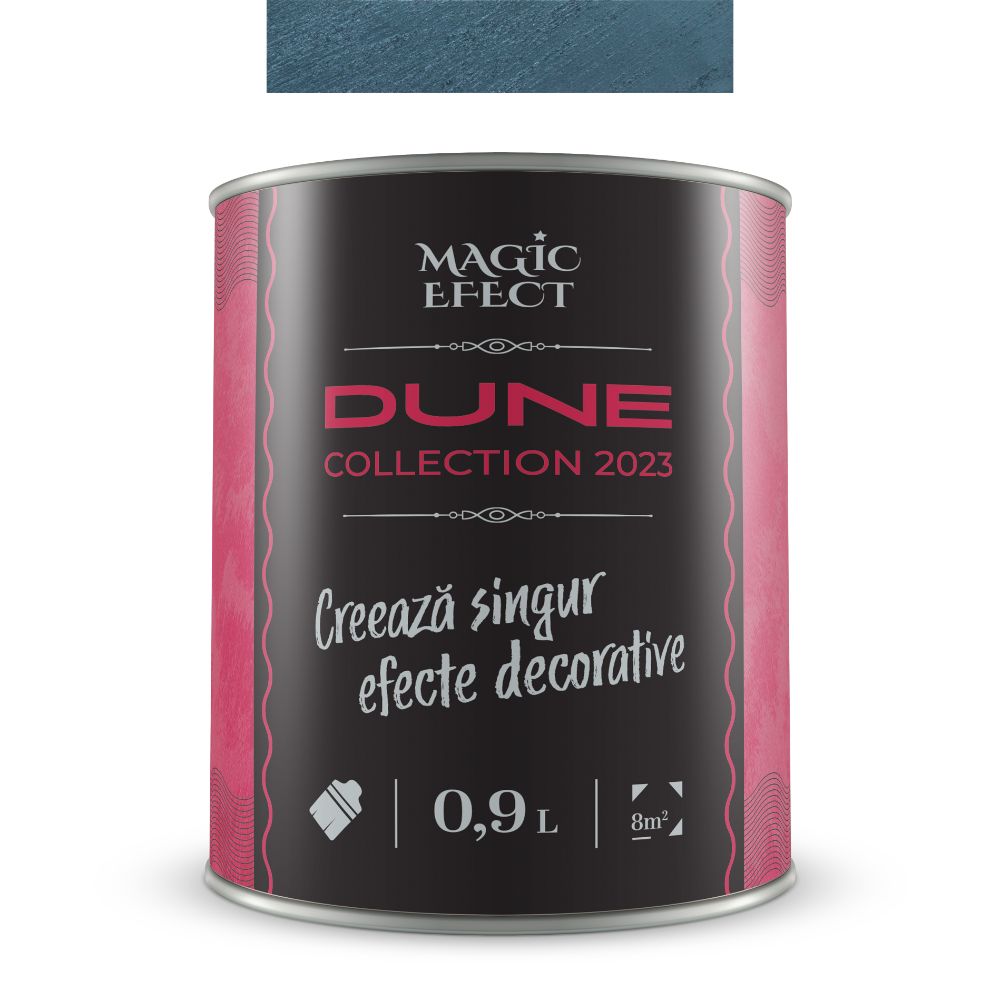 Vopsea decorativa cu efect de dune de nisip, Magic Efect Dune Electric Blue, pe baza de apa, 0.9 l