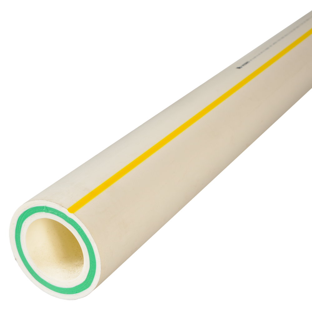 Teava PPR 90 mm Vesbo, insertie fibra sticla, 20 bar, alb, 12.3 mm, 4 m