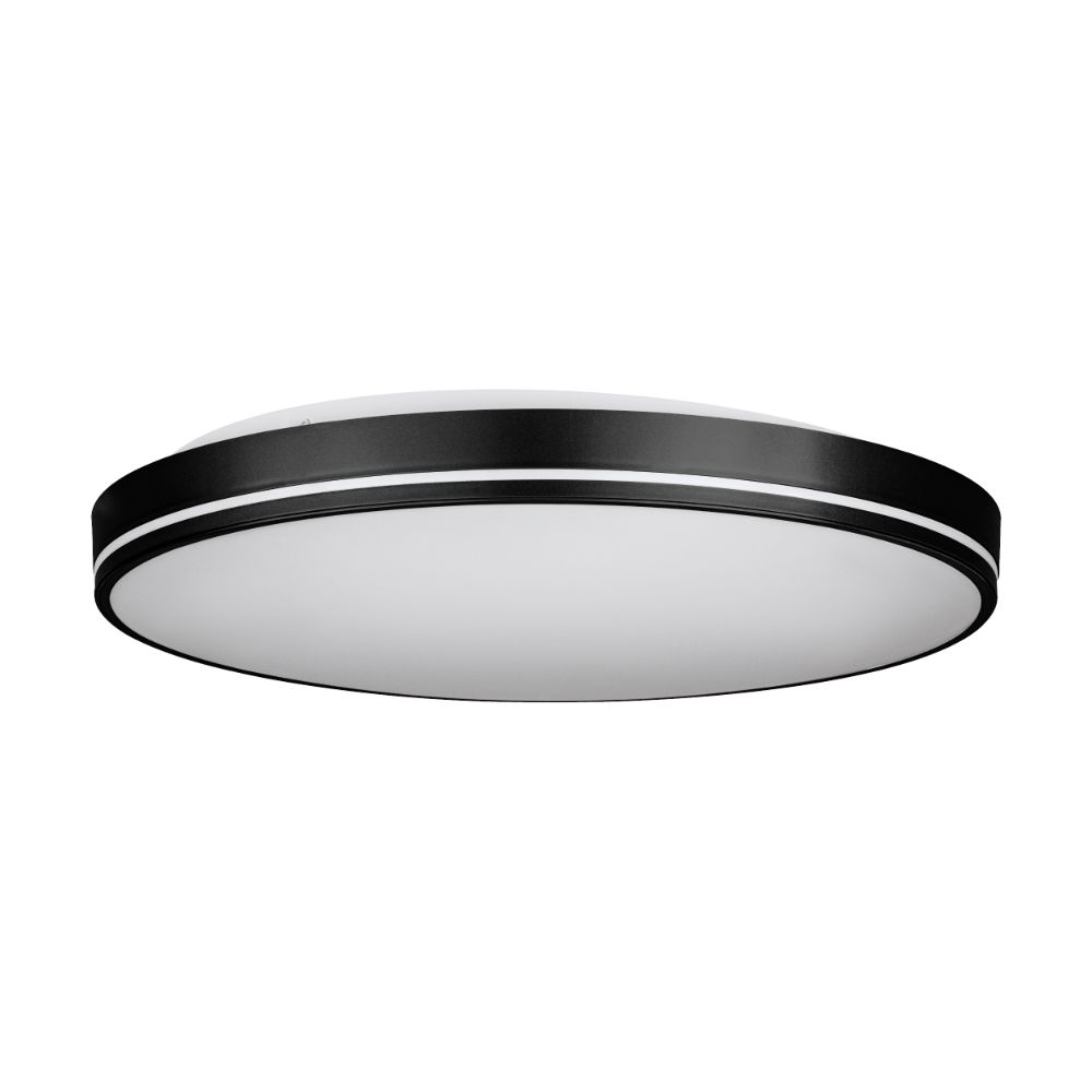 Plafoniera Orotava D395, plastic, LED, 2 x 11 W, alb si negru, 39.5 cm