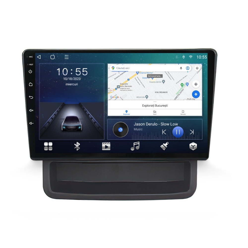 Navigatie dedicata cu Android Renault Trafic II 2010 - 2014, 2GB RAM, Radio GPS Dual Zone, Display HD QLED 10" Touchscreen, Internet Wi-Fi si slot SIM 4G, Bluetooth, MirrorLink, USB