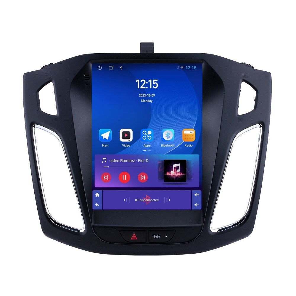 Navigatie dedicata cu Android tip tesla Ford Focus III 2011 - 2018, 1GB RAM, Radio GPS Dual Zone, Touchscreen IPS 9.7" HD, Internet Wi-Fi, Bluetooth, MirrorLink, USB
