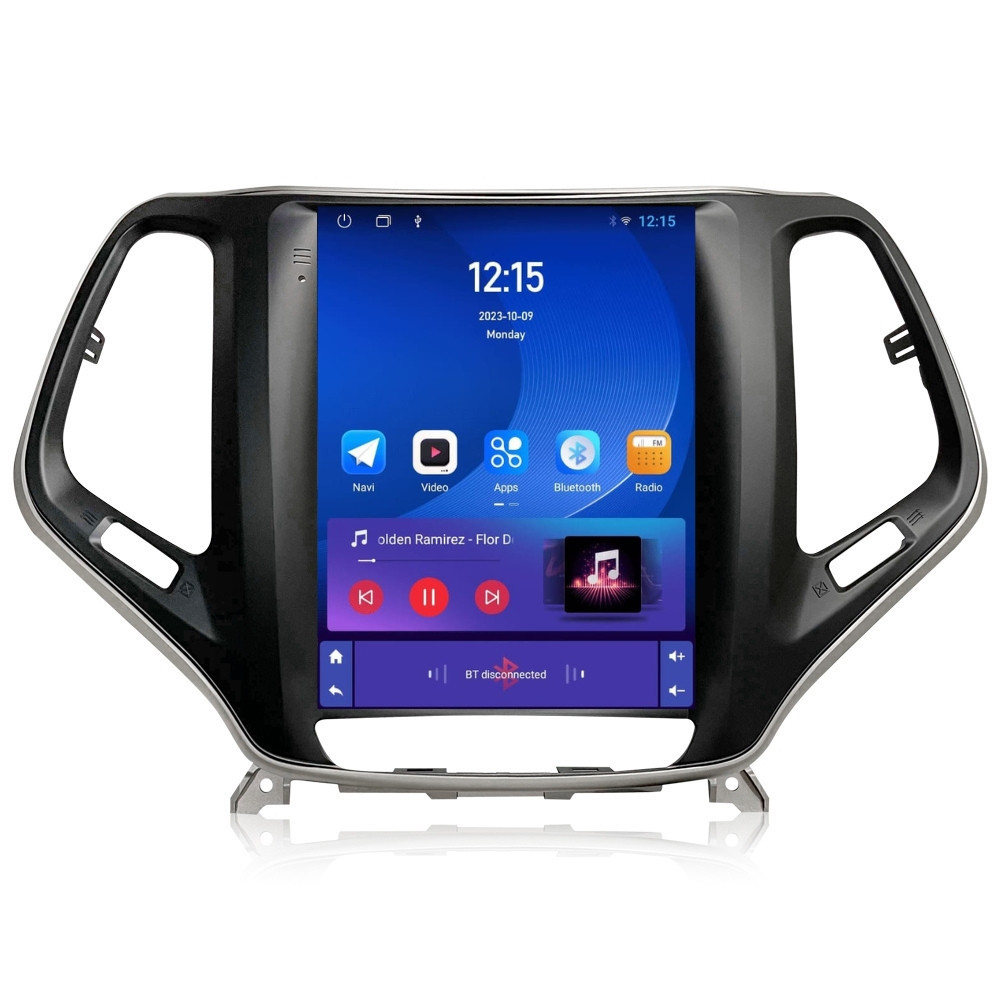 Navigatie dedicata cu Android tip tesla Jeep Cherokee V 2014 - 2019, 1GB RAM, Radio GPS Dual Zone, Touchscreen IPS 9.7" HD, Internet Wi-Fi, Bluetooth, MirrorLink, USB