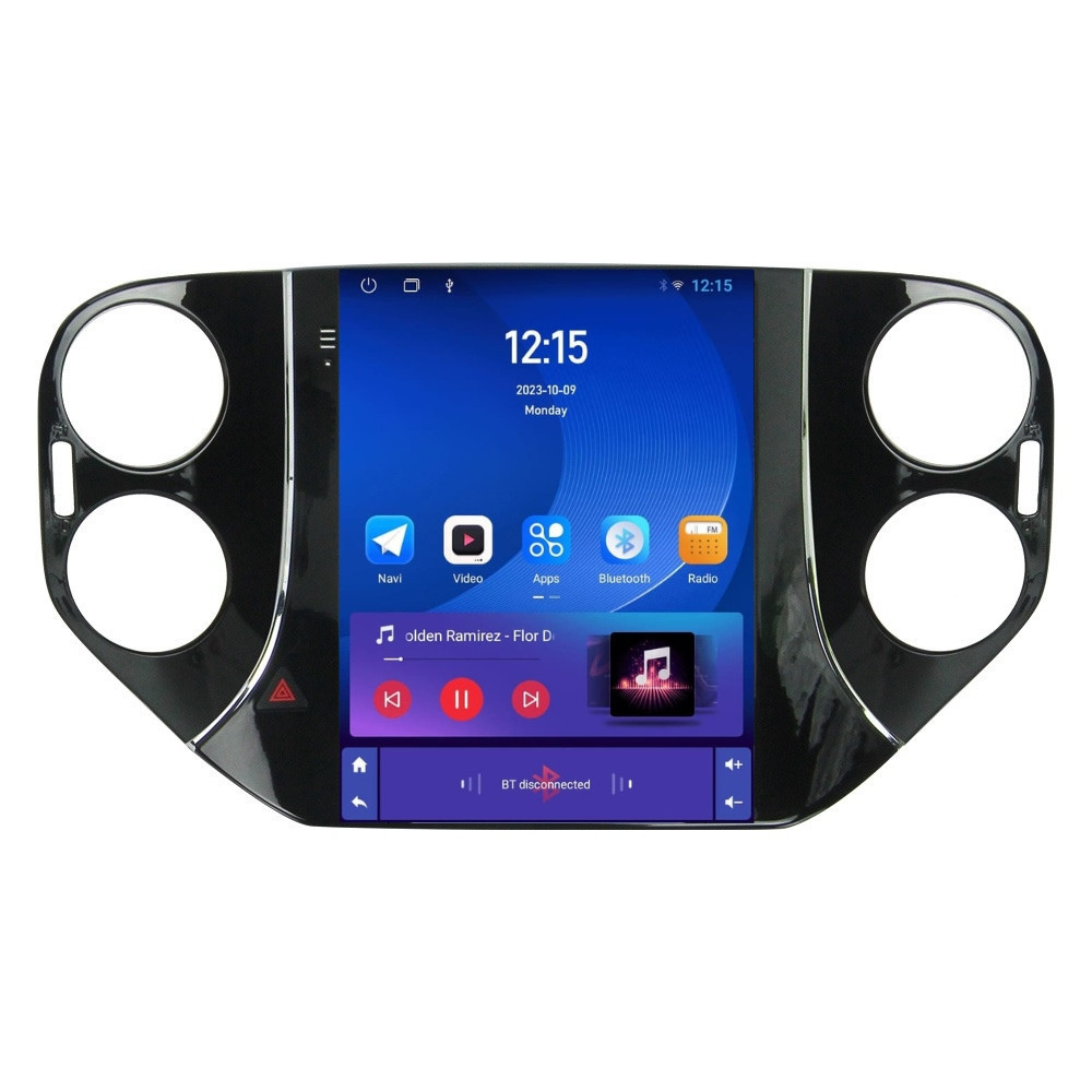 Navigatie dedicata cu Android tip tesla VW Tiguan I 2012 - 2018, 1GB RAM, Radio GPS Dual Zone, Touchscreen IPS 9.7" HD, Internet Wi-Fi, Bluetooth, MirrorLink, USB