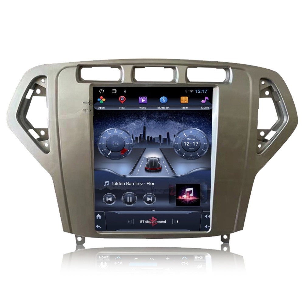 Navigatie dedicata cu Android tip tesla Ford Mondeo IV 2007 - 2011 clima automata, gri, 2GB RAM, Radio GPS Dual Zone, Touchscreen IPS 9.7" HD, Internet Wi-Fi, Bluetooth, MirrorLink, USB