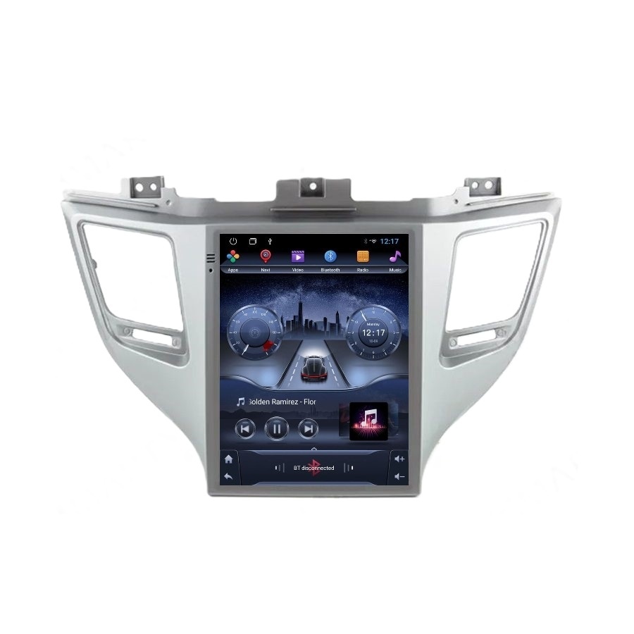 Navigatie dedicata cu Android tip tesla Hyundai Tucson 2015 - 2018, 2GB RAM, Radio GPS Dual Zone, Touchscreen IPS 9.7" HD, Internet Wi-Fi, Bluetooth, MirrorLink, USB