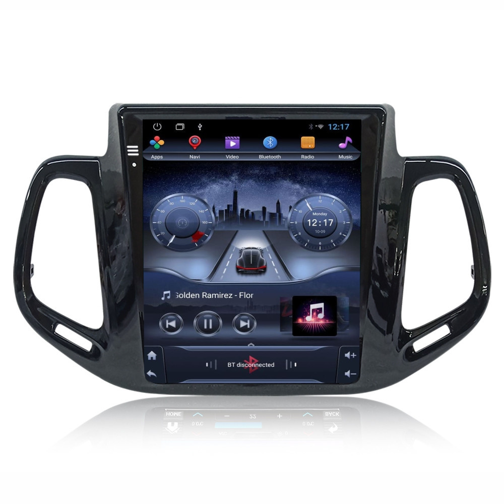 Navigatie dedicata cu Android tip tesla Jeep Compass II dupa 2016, 2GB RAM, Radio GPS Dual Zone, Touchscreen IPS 9.7" HD, Internet Wi-Fi, Bluetooth, MirrorLink, USB