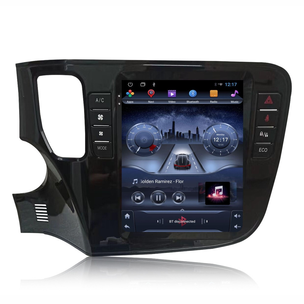 Navigatie dedicata cu Android tip tesla Mitsubishi Outlander III 2012 - 2019, 2GB RAM, Radio GPS Dual Zone, Touchscreen IPS 9.7" HD, Internet Wi-Fi, Bluetooth, MirrorLink, USB