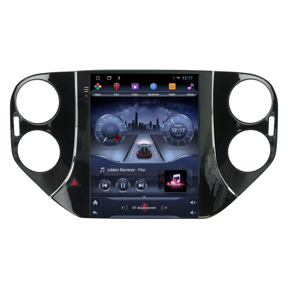Navigatie dedicata cu Android tip tesla VW Tiguan I 2007 - 2012, 2GB RAM, Radio GPS Dual Zone, Touchscreen IPS 9.7" HD, Internet Wi-Fi, Bluetooth, MirrorLink, USB