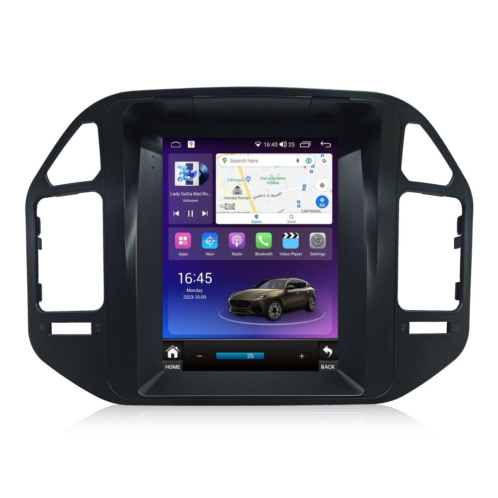 Navigatie dedicata cu Android tip tesla Mitsubishi Pajero III 2001 - 2006, 4GB RAM, Radio GPS Dual Zone, Touchscreen IPS 9.7" HD, Internet Wi-Fi si slot SIM 4G, Bluetooth, MirrorLink, USB